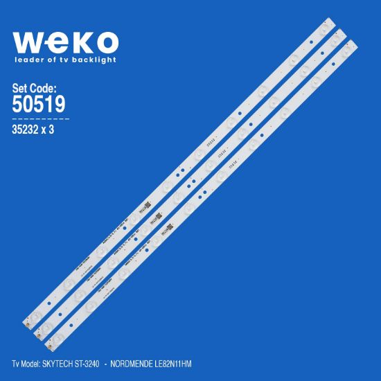WKSET-5519 35232X3 IC-A-HWT32D042 - 180-W00-320000H 3 ADET LED BAR resmi
