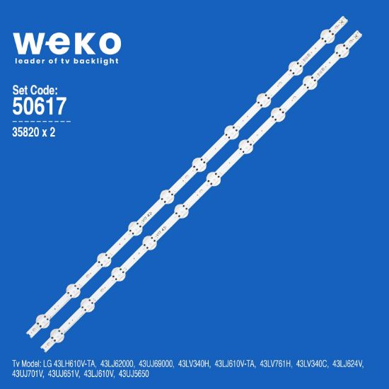 WKSET-5617 35820X2 43 V17 ART3 2867 REV0.3 1 2 ADET LED BAR resmi