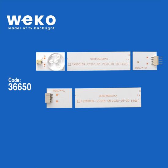 WKSET-5645 36650X6 CX55D15-ZC21AG-06 6 ADET LED BAR (BÖLÜNMÜŞ ÜRÜN)   12 ADET resmi