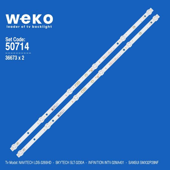 WKSET-5714 36673X2 JL.D32061330-006GS-M_V01 32N1 2 ADET LED BAR (6V6LED57,4CM) resmi