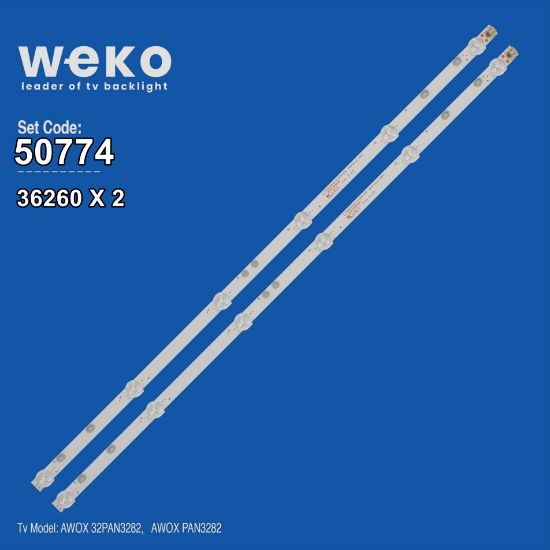 WKSET-5774 36260X2 XMNJ32D06-ZC22AG-03E 303XM320032E 2 ADET LED BAR (6V6LED58,6CM) resmi