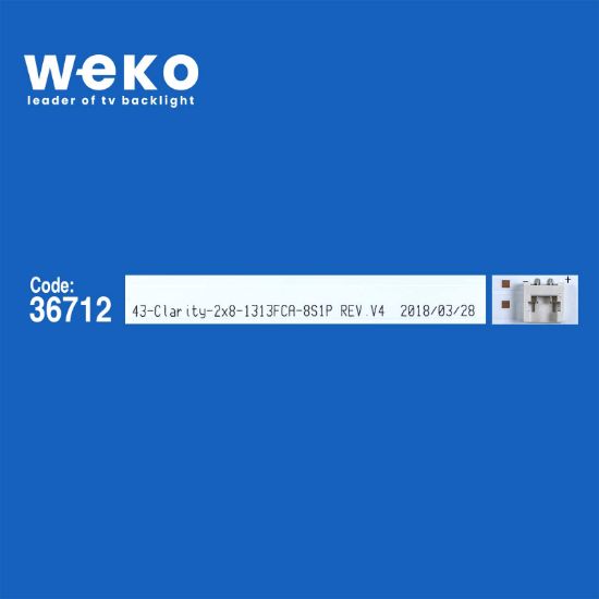 WKSET-5803 36712X2 ARCELİK_43_CLARİTY_2X8_1313FCA_8S1P REV.V4 2 ADET LED BAR resmi