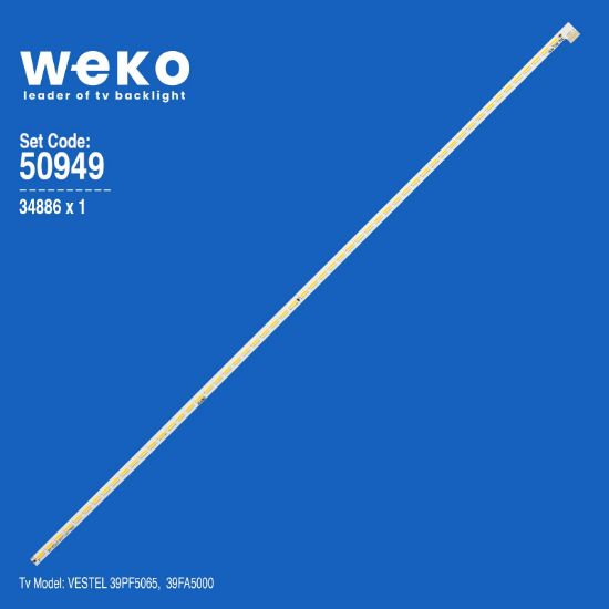 WKSET-5949 34886X1 LG INNOTEK 39İNCH V-TYPE 7020PKG EMC TYPE 52EA REV0.3  1 ADET LED BAR (56LED) resmi