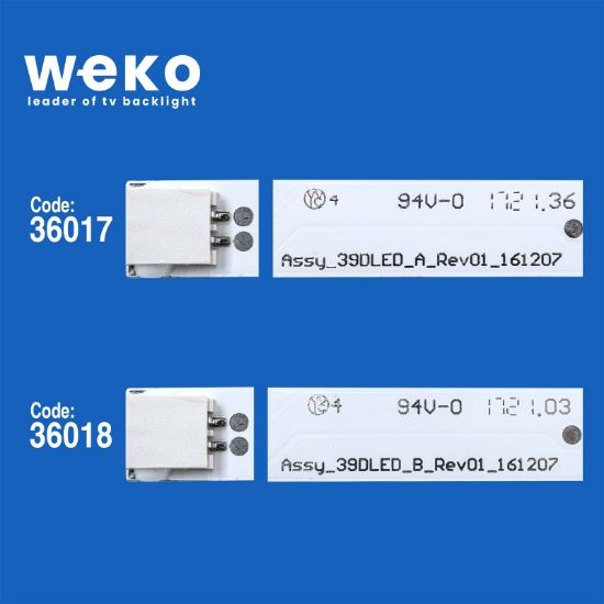 WKSET-6195 36017X2 36018X1 ASSY_39DLED_A/B_REV01_161207 3 ADET LED BAR resmi