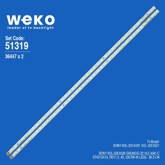 WKSET-6319 36447X2 STA315A13_REV1.0_40_100726  2 ADET LED BAR (40LED) resmi