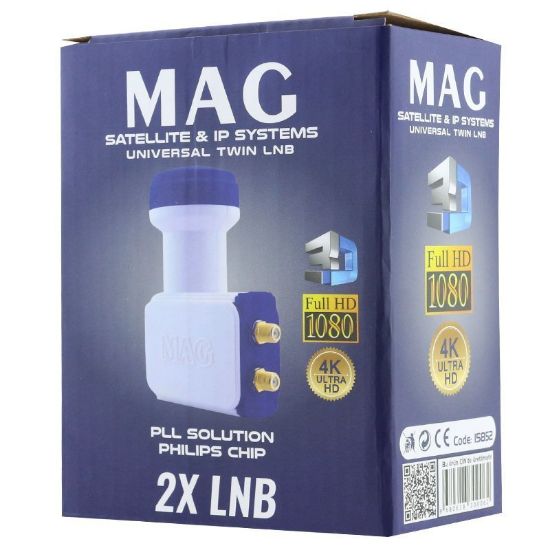MAG ÇİFTLİ TWIN ALTIN UÇLU PHILIPS CHIP LNB 0.1DB resmi