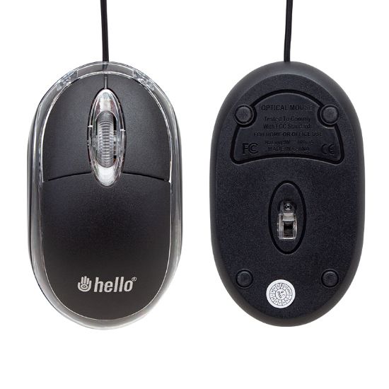 HELLO HL-18736/XT-610 800 DPI OPTİK IŞIKLI KABLOLU MOUSE resmi