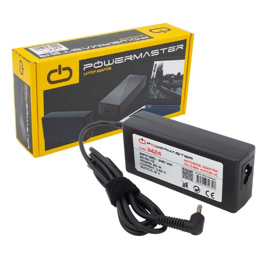 POWERMASTER 19 VOLT - 3.42 AMPER 4.0*1.35 UÇLU ASUS NOTEBOOK ADAPTÖR resmi