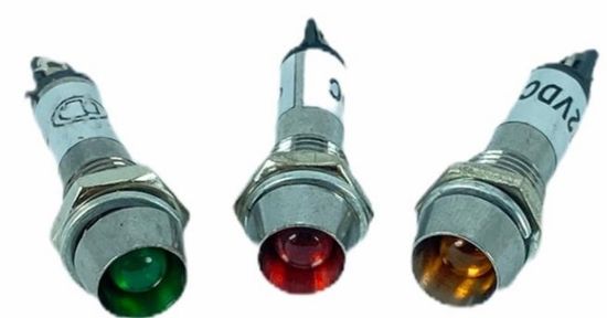 SİNYAL LAMBASI Ø8MM METAL 12V (IC-225) resmi