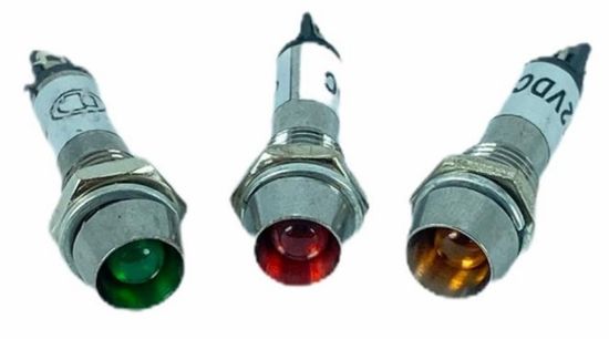 SİNYAL LAMBASI Ø8MM METAL 24V (IC-225) resmi