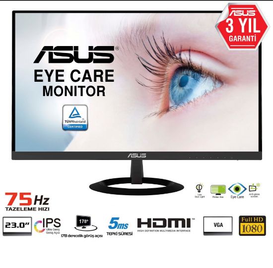 23 ASUS VZ239HE FHD IPS 5MS 75Hz HDMI/VGA resmi