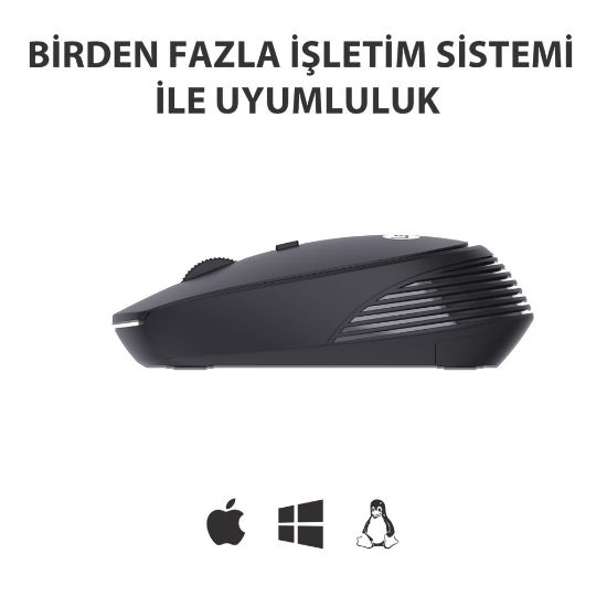 LENOVO LECOO WS202 SİYAH USB KABLOSUZ MOUSE resmi