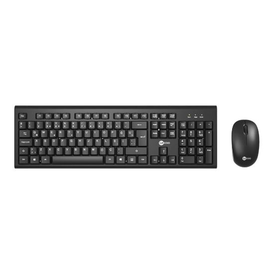 LENOVO LECOO KW200 SİYAH KABLOSUZ KLAVYE & MOUSE SET resmi