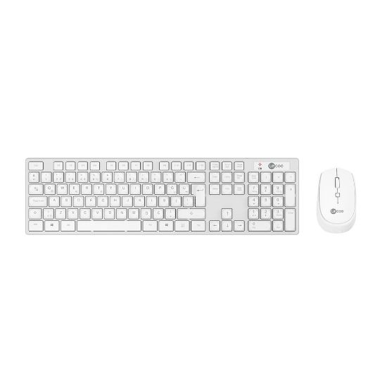LENOVO LECOO KM2001 KLAVYE & MOUSE KABLOSUZ SET BEYAZ resmi