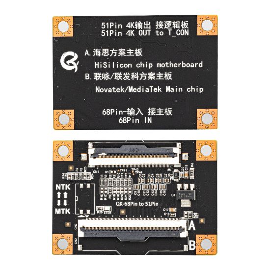 LCD PANEL FLEXİ REPAİR KART QK-68 PIN TO 51 PIN 4K A1 resmi