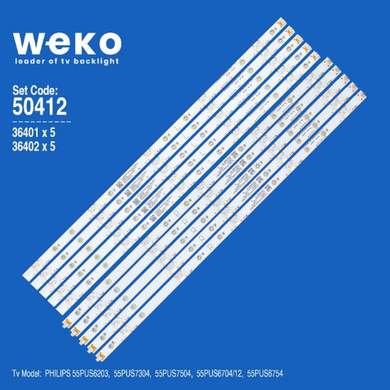 WKSET-5412 36401X5 36402X5 LB-GM3030-GJ0D22555X10AN22 10 ADET LED BAR resmi