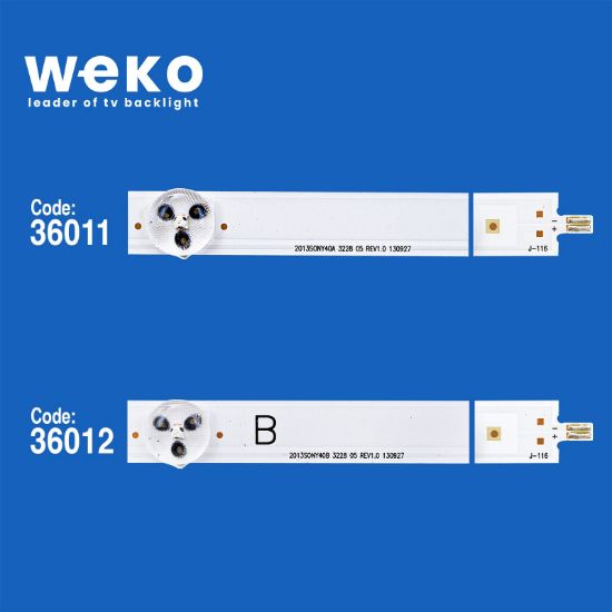 WKSET-5493 36011X5 36012X5 SAMSUNG 2013SONY40 10 ADET LED BAR (38,8CM) resmi
