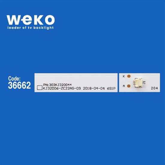 WKSET-5691 36662X2 DLED32HD 2X6 0005 D19 2 ADET LED BAR (6V6LED57CM) resmi
