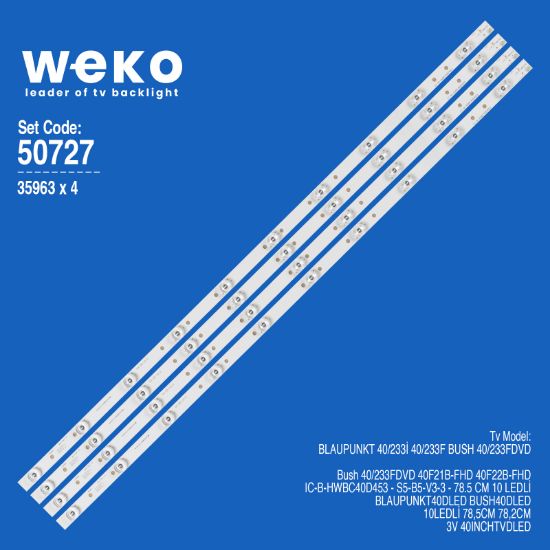 WKSET-5727 35963X4 IC-B-HWBC40D453 - S5-B5-V3-3 4 ADET LED BAR resmi