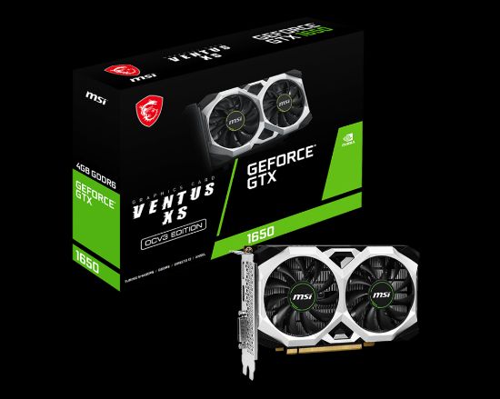 MSI GTX 1650 D6 VENTUS XS OCV3 4GB GDDR6 128B DX12 resmi