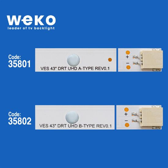 WKSET-5236 35801X2 35802X2 VESTEL 43 DRT UHD 4 ADET LED BAR (8+9LENS) resmi