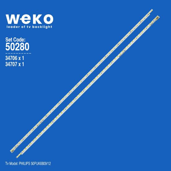 WKSET-5280 34706X1 34707X1 V500D2-LS1 2 ADET LED BAR (56LED) resmi