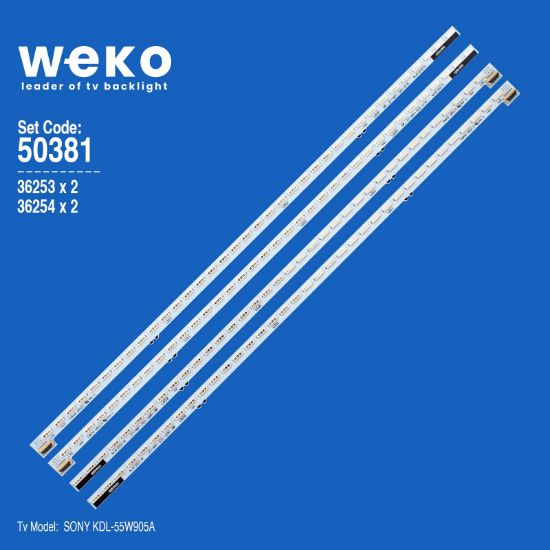 WKSET-5381 36253X2 36254X2 NLAC20217 4 ADET LED BAR (MAVİ IŞIK) (36LED) resmi