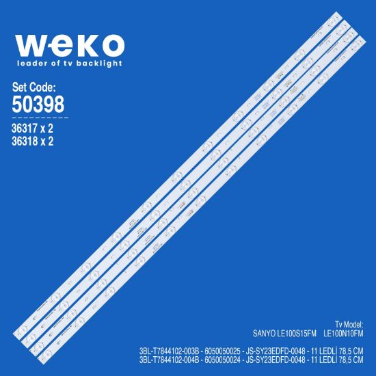 WKSET-5398 36317X2 36318X2 3BL-T7844102-003B 4 ADET LED BAR resmi