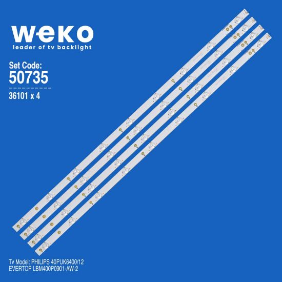 WKSET-5735 36101X4 EVERTOP LBM400P0901-AW-2  4 ADET LED BAR resmi