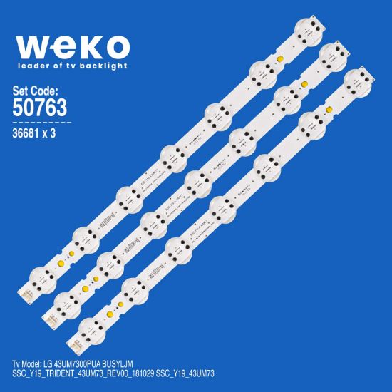WKSET-5763 36681X3 SSC_Y19_TRIDENT_43UM73_REV00_181029 SSC_Y19_43UM73 3 ADET LED BAR resmi