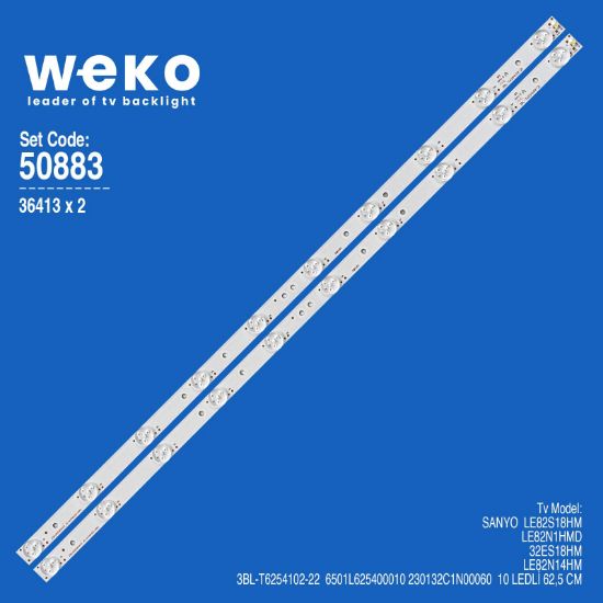 WKSET-5883 36413X2 3BL-T6254102-22  6501L625400010 230132C1N00060  2 ADET LED BAR resmi