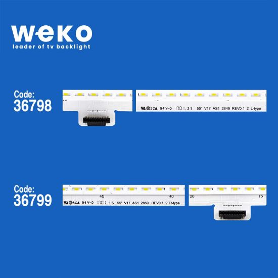 WKSET-5994 36798X1 36799X1 55 V17 AS1 2849 REV0.1 2 L/R TYPE 2 ADET LED BAR (102LED) resmi