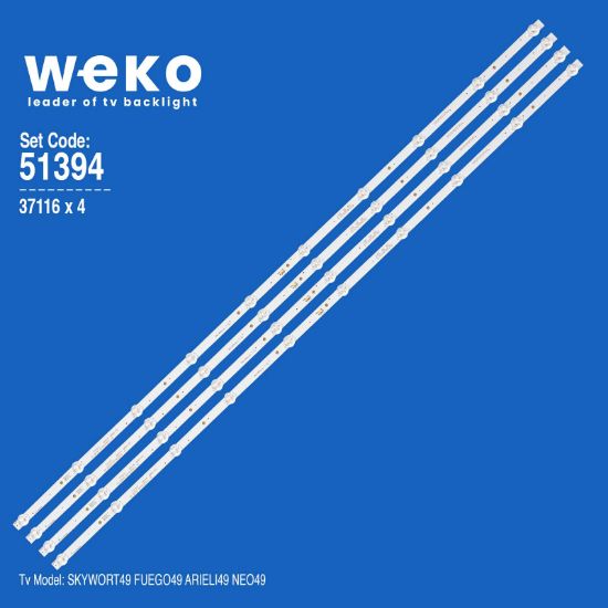 WKSET-6394 37116X4 HY-B490-03T3030A10 V1 11YZS0580102  4 ADET LED BAR resmi