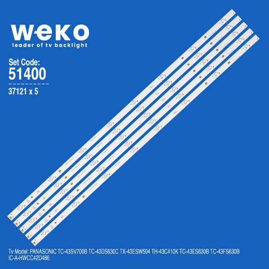 WKSET-6400 37121X5 IC-A-HWCC42D486  5 ADET LED BAR resmi