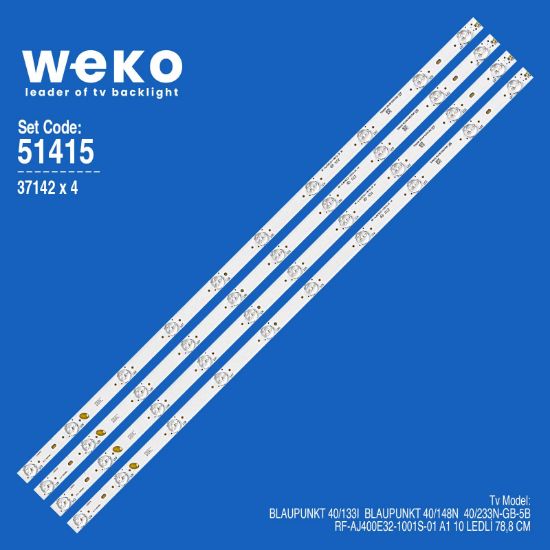 WKSET-6415 37142X4 RF-AJ400E32-1001S-01 A1 4 ADET LED BAR resmi