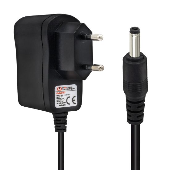 POWERMASTER PM-5737 5 VOLT - 1 AMPER 3.5*1.35 UÇLU PLASTİK KASA PRİZ TİPİ ADAPTÖR resmi