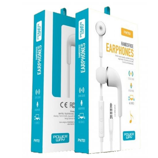 POWERWAY PW-701 GALAXY S3/S4 RENKLİ MİKROFONLU KULAKLIK resmi