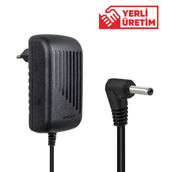 WEKO 12 VOLT - 3 AMPER 3.5*1.35 UÇLU  VERA YAZAR KASA POS YERLİ ÜRETİM PRİZ TİPİ PLASTİK KASA ADAPTÖR resmi