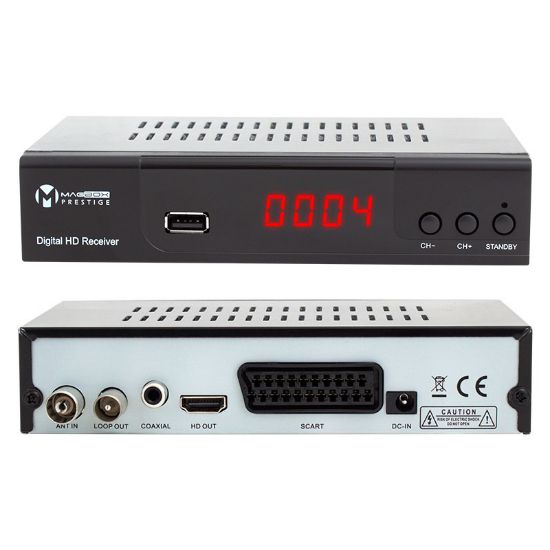 MAGBOX PRESTİGE DVB-T2/C FULL HD YOUTUBELU MİNİ KARASAL UYDU ALICISI (HDMI+SCART) resmi