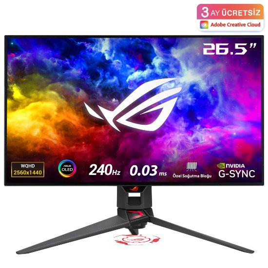 26.5 ASUS ROG SWIFT PG27AQDM 0.03MS 240HZ OLED resmi