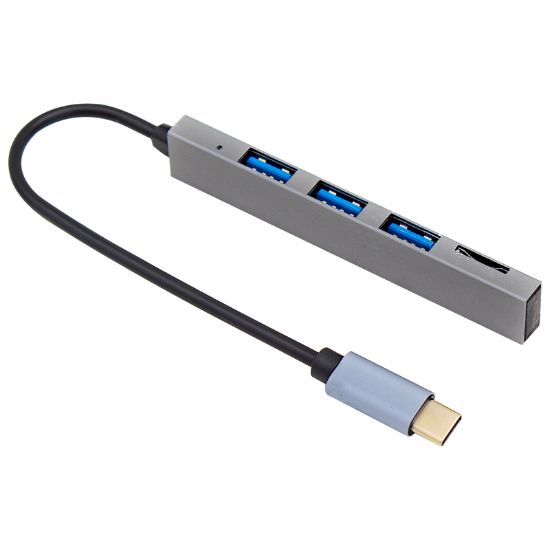 POWERMASTER PM-6493 TYPE-C HUB 3x USB 3.0 SD/TF HAFIZA KART OKUYUCU DOCK STATION (MACBOOK - PC - PLAYSTATİON - XBOX) resmi