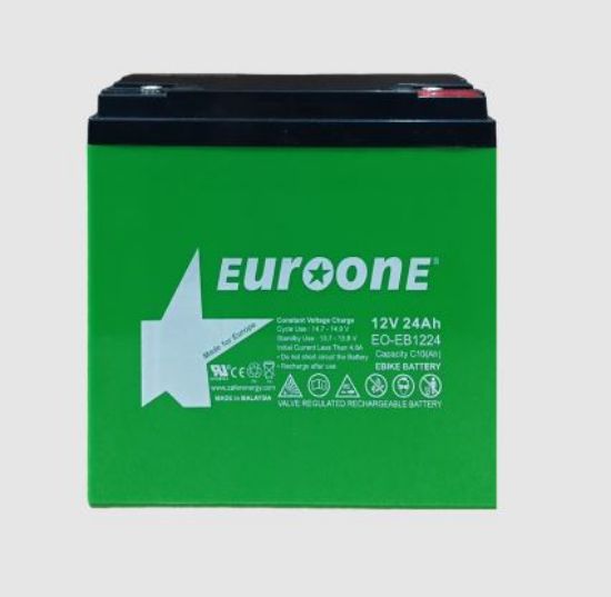 EUROONE EO-EB1224 12V 24AH E-BIKE ELEKTRİKLİ BİSİKLET AKÜSÜ (180 X 76 X 167 MM) resmi