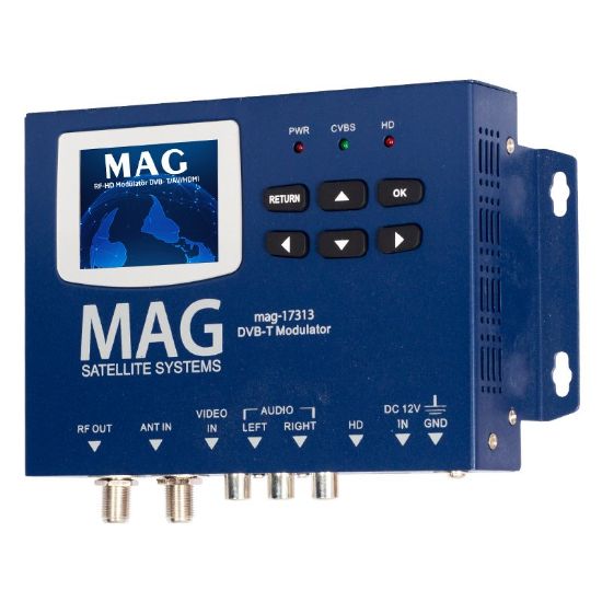 MAG MG-17313 LCD EKRANLI HD-RF CONVERTER FULL HD DVB-T ENCODER MODULATOR (DVB-T/AV/HDMI) resmi