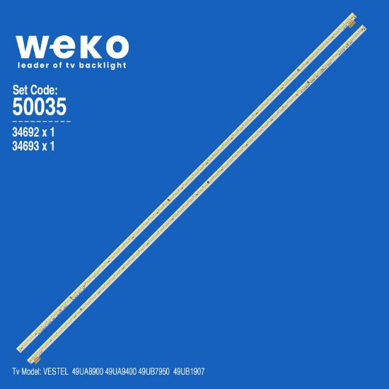 WKSET-5035 34692X1 34693X1 17ELB49ULR2 7020PKG 68EA 2 ADET LED BAR (68LED) resmi