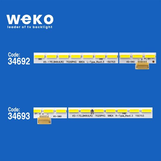 WKSET-5035 34692X1 34693X1 17ELB49ULR2 7020PKG 68EA 2 ADET LED BAR (68LED) resmi