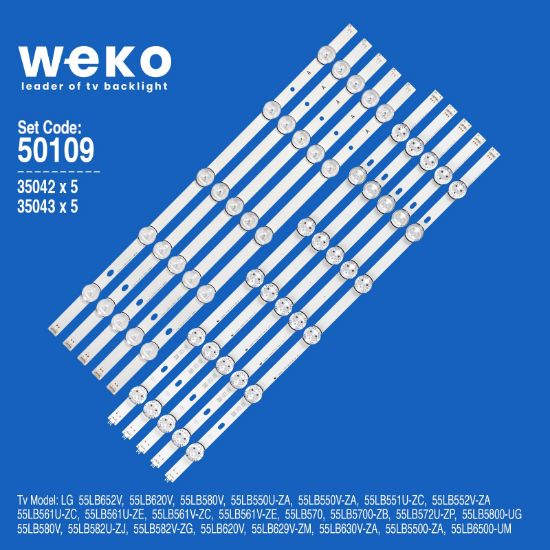 WKSET-5109 35042X5 35043X5 LG INNOTEK DRT 3.0 55 10 ADET LED BAR resmi