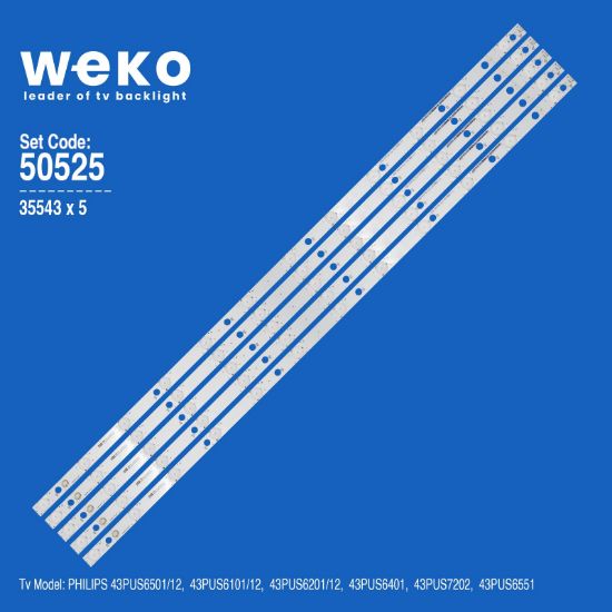 WKSET-5525 35543X5 LB43014 V0_00 - YX-11800829A0-1C562-0-A-64C-0060 5 ADET LED BAR resmi