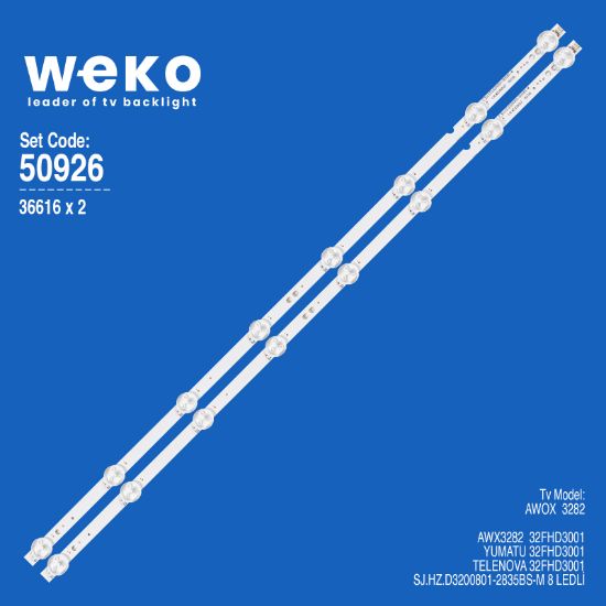 WKSET-5926 36616X2 SJ.HZ.D3200801-2835BS-M 2 ADET LED BAR resmi
