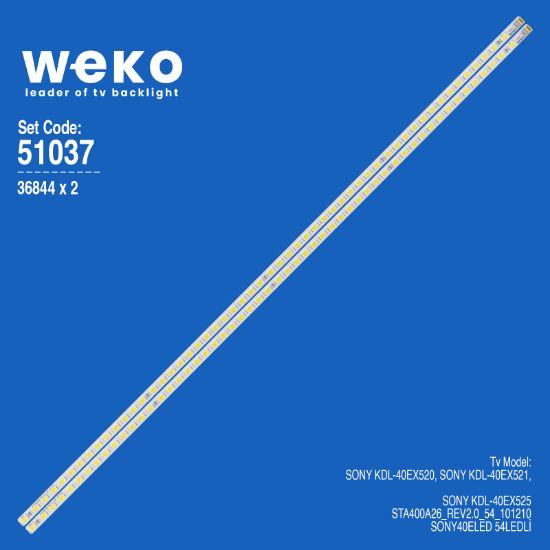 WKSET-6037 36844X2 STA400A26_REV2.0_54_101210 2 ADET LED BAR (54LED) resmi