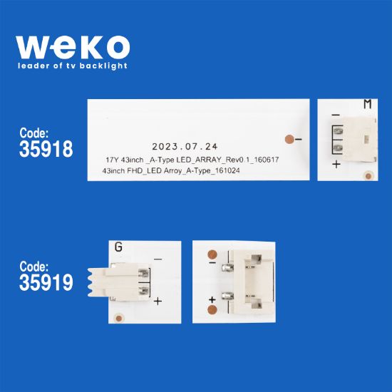 WKSET-6042 35918X3 35919X3 COB 43LF51 FHD REV02 A/B-TYPE 6 ADET LED BAR resmi